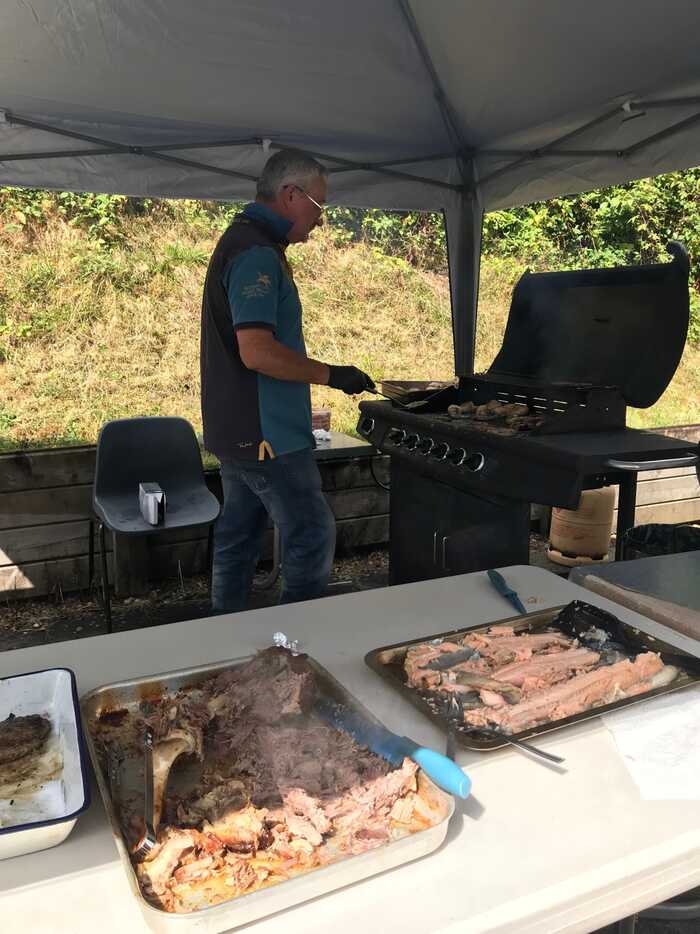 Tony cooking our food.